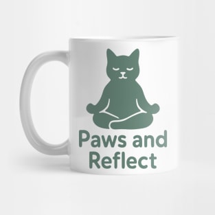 Paws and Reflect Cat Zen Mug